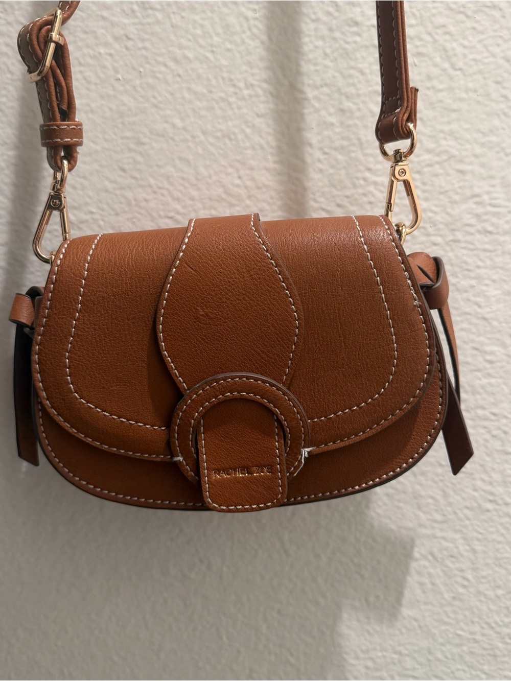 Rachel Zoe Saddle Crossbody Bag in Cognac - Picture 2 of 7